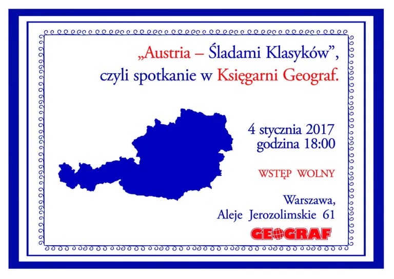 Austria – Śladami Klasyków, czyli spotkanie w Księgarni Geograf 