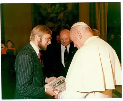 Romuald Mieczkowski z Papieżem