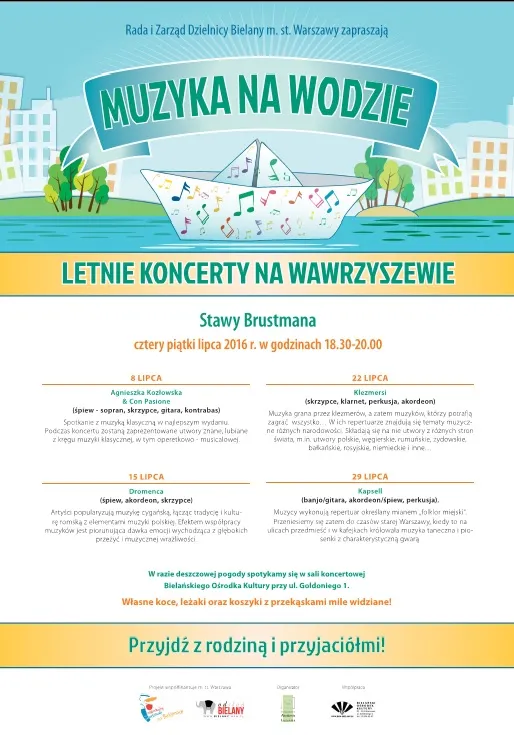 Letnie koncerty na Wawrzyszewie - Muzyka na wodzie