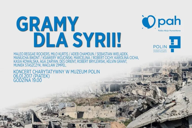 Gramy dla Syrii! Koncert charytatywny w Muzeum POLIN