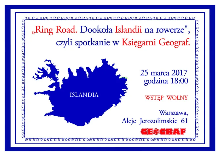 „Ring Road: Dookoła Islandii na rowerze” - spotkanie w Geografie 