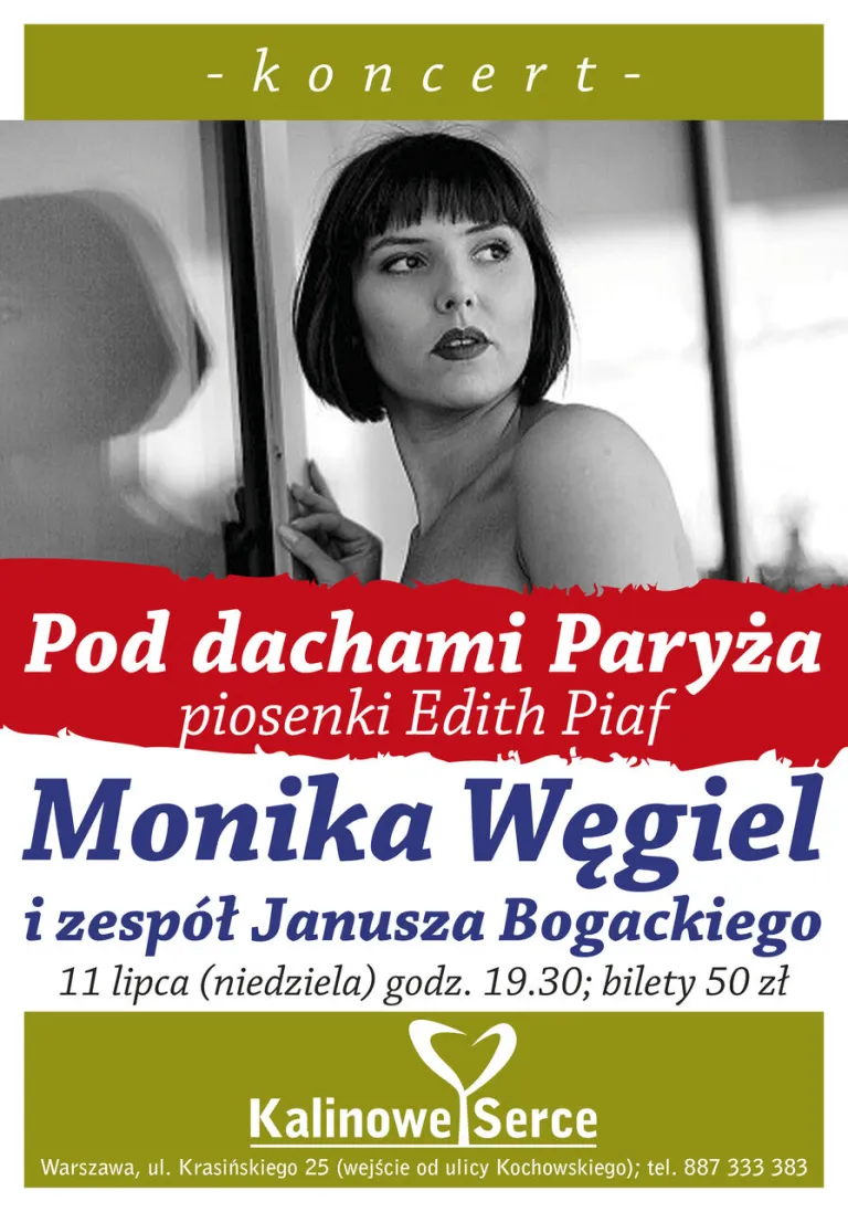 Monika Węgiel - Pod dachami Paryża, piosenki Edith Piaf 