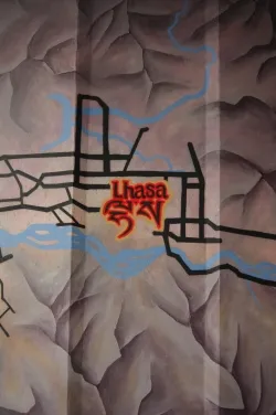 Lhasa - widok z lotu ptaka
