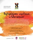 Najfajniejsza wystawa w Warszawie! Warsztaty dla dzieci 3-8 lat