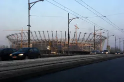 Stadion w trakcie budowy 